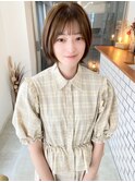 【丸みボブ×束感バングで垢抜け感20代30代】