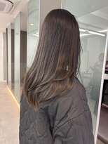 シエル バイ ケンジ 登戸 生田(CIEL by KENJE)&nbsp;オリーブグレージュ/ワンカラー/レイヤーカット/ミルクティー