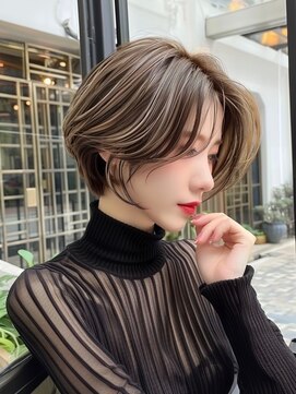 ディモアンド 表参道(Dimo&) xカット/イメチェン/ホワイトブロンド/外ハネボブ/美髪