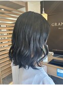 切りっぱなし/ブルーブラック