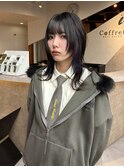 ロングウルフ×インナーカラー