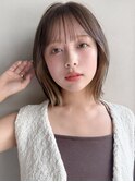 外ハネボブセミディデジタルパーマ斜めバング美髪#636g0630