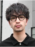 銀座シャドウパーマニュアンスパーマツーブロックメンズパーマ