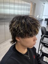 become men's hair 名駅EAST【10月3日 NEW OPEN(予定)】&nbsp;ハイライト×ウルフパーマ/シャドウパーマ/無造作/名古屋