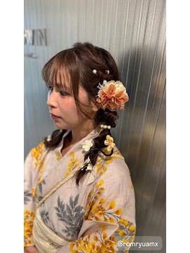 サロウィン 広島(SALOWIN) 振袖ツイン編みおろしアレンジ☆