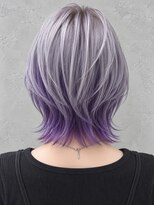 アースオーセンティック 立川店(EARTH Authentic)&nbsp;シルバー＆紫デザインカラー×レイヤーボブ