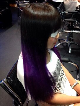 ゾーマ(ZOUMA) アッシュブラウン　パープルグラデーション