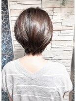 20代30代40代50代ラウンドCカーブカット+髪質改善シルク4Hカラー
