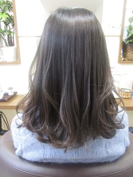 コアフィールフィス(COIFFURE fils) 【見附・今町】透明感ネイビーアッシュ【髪質改善ストレート】