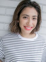 ルティア 池袋(Lutia) かきあげグレージュウェーブボブ