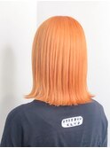 切りっぱなしボブ♪ アプリコットオレンジ