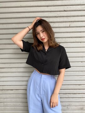 リアイス(Re:ICE) ミニウルフ/くすみブルー/流れるレイヤー/インナーハイライト