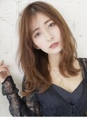 抜け感ウェーブ×セミロング