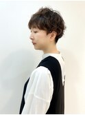 ユニセックスなマッシュパーマ