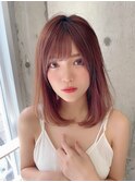 フェミニンガーリー ボブ ミディアム 顔まわりレイヤー 534