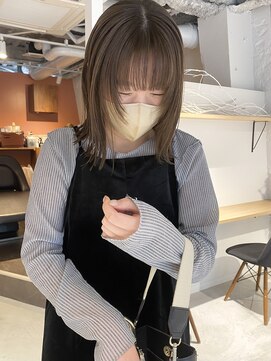 コフィー バイ メルト 吉祥寺(cofy by melt) 【中澤彩乃】顔まわりウルフレイヤーパールベージュ透け感前髪