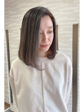 ムゥフ ヘアーアンドアイラッシュ(mouf hair&eyelash) バレイヤージュ×シルバーグレー