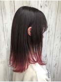 ピンクグラデーションカラー/ダブルカラー
