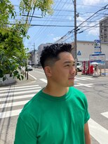 メリケンバーバーショップ フクオカ(MERICAN BARBERSHOP FUK)&nbsp;かき上げバングビジネスナチュラルフェード