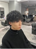 【メンズ】マッシュウルフ　ツイストスパイラルパーマ