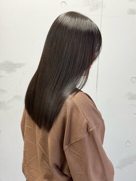 ダーツ(darts) darts_Ukyo/ダークグレー透け感カラー！艶ストレートスタイル！