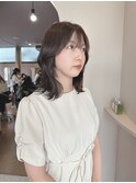 くびれヘア×ブラウンカラー