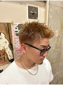 steelo ミルクティーカラー×アップバング