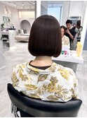 小顔見せショートベージュカラーブリーチしない透明感カラー