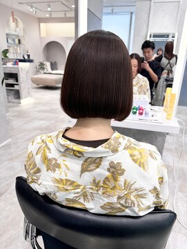 アールヘアーデザイン 藤が丘(r hair design) 小顔見せショートベージュカラーブリーチしない透明感カラー