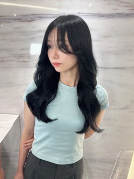 エヌ 大阪梅田店(enu) 【大阪梅田】ブルーブラック×韓国風くびれ巻き