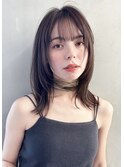 ミディアムレイヤー　に合わせカット顔周りカットおまかせカット