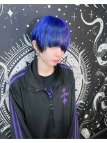 エルシャドール(EL-SHADDOLL)&nbsp;青×紫ツートン／アンブレラカラー／ウルフカット／派手髪