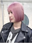 ピンクカラー/ボブ
