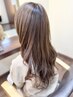 白髪ぼかしハイライト（表面）＋潤艶トリートメント＋毛髪補修＋アウトバス