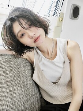 ハナレ(hanare) ゆるふわボブ/フレンチガーリー/くせ毛風/ココアベージュ/清須