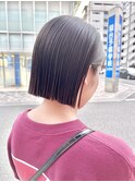 20代30代ミニボブココアブラウン小顔美肌ストレート丸み
