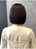 20代/ボブ/ミニボブ/透明感カラー/ぷつっとボブ/切りっぱなし