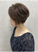 30代毛流れナチュラルショートカット/札幌大通駅個室美容室