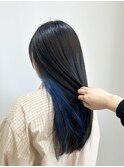 【江添茉友】インナーカラー/髪質改善カラー/ブルー