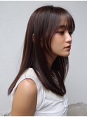 [元住吉駅/髪質改善/縮毛矯正/黒髪/小顔/ココアベージュ]
