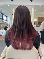 ケンジ 湘南台(KENJE)&nbsp;ピンクグラデーション×レイヤースタイル