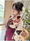 袴　着付け　ヘアセット　卒業式【立川/soell/水島】