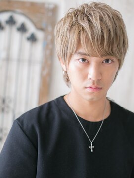 トニーアンドガイメン ホテル京阪仙台店(TONI&GUY MEN) フルバングミルクティーブロンド清潔感アクティブショートk仙台