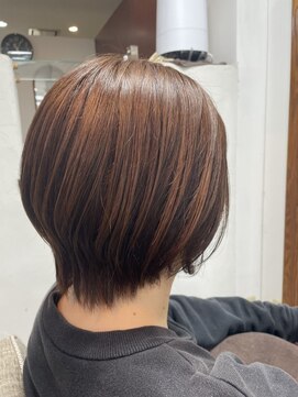シーン(SeeN.) 前下がりショートボブ×オレンジブラウン