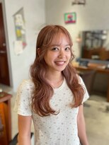 ウツギ(UTSUGI) ピンクベージュ×ロングレイヤー