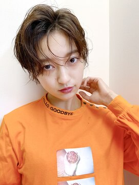 アルバム 銀座(ALBUM GINZA) ウエットヘア_スリークボブ厚めバングローライト_47501