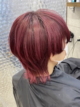 ヘアサロン ドットプラス 町田店(dot. plus) マッシュウルフ×ハイトーンピンク