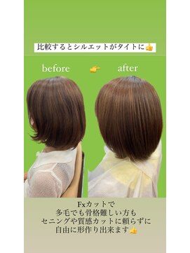 ヘアー アンアン(Hair AnAn) オリジナルカット技法【Fxカット】～実践例～