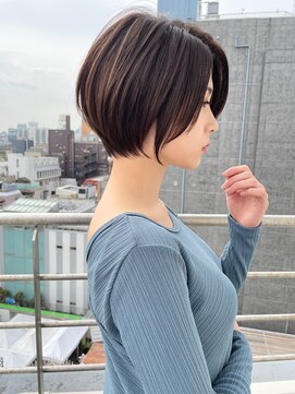 ロンドネートゥル 新潟(Lond naitre) 大人可愛い20代30代40代ショートボブマッシュ　新潟髪質改善