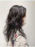 《暗髪に映えるくるっとパーマ*》